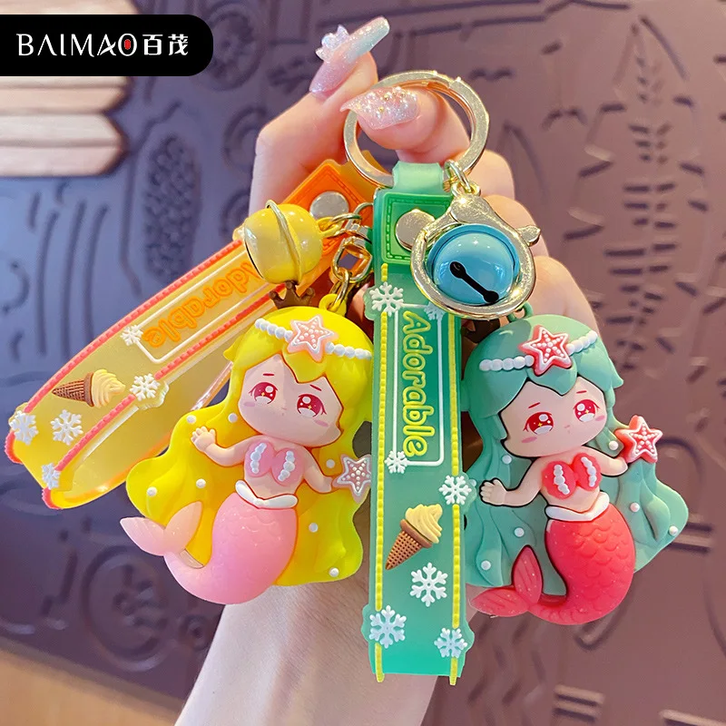 New Fashion Cartoon Fish Girl Keychain Cute Men Women Bag Car Keychain Accessory Pendant Creative Girls Keychain Charms Jewelry
New Fashion Cartoon Fish Girl Keychain Cute Men Women Bag Car Keychain Accessory Pendant Creative Girls Keychain Charms Jewelry