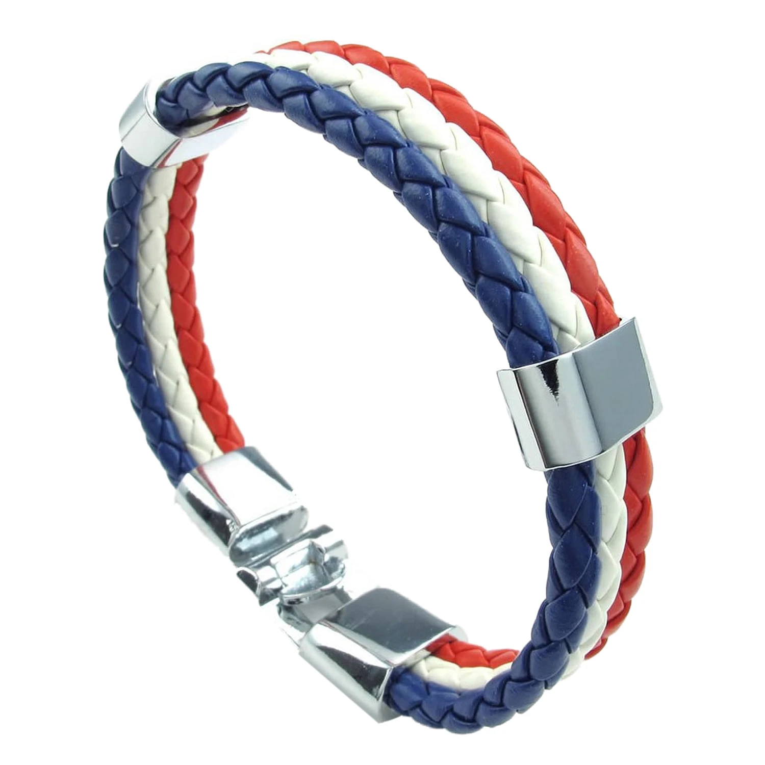 Jewelry bracelet, France French flag bracelet, for men's and ladies' leather, alloy, white red-blue
Jewelry bracelet, France French flag bracelet, for men's and ladies' leather, alloy, white red-blue
