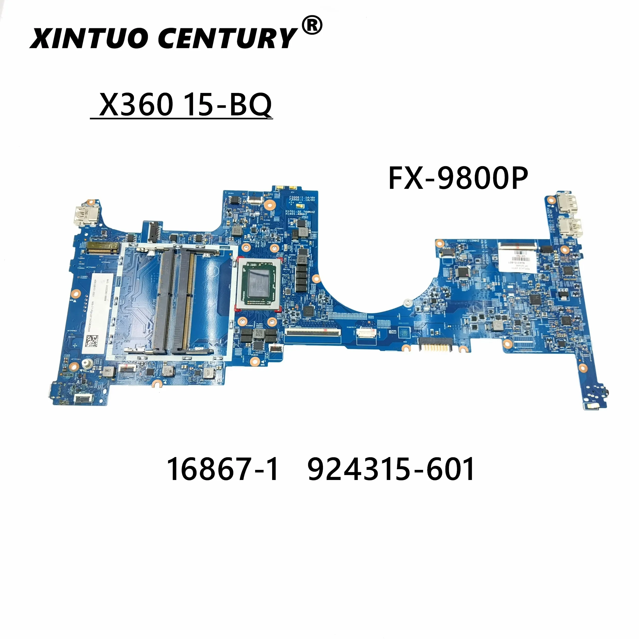 16867-1 For HP ENVY X360 15-BQ 15-BQ008CA Laptop motherboard 924315-601 924315-001 448.0BY05.0011 mainboard FX-9800P Tested OK 
16867-1 For HP ENVY X360 15-BQ 15-BQ008CA Laptop motherboard 924315-601 924315-001 448.0BY05.0011 mainboard FX-9800P Tested OK