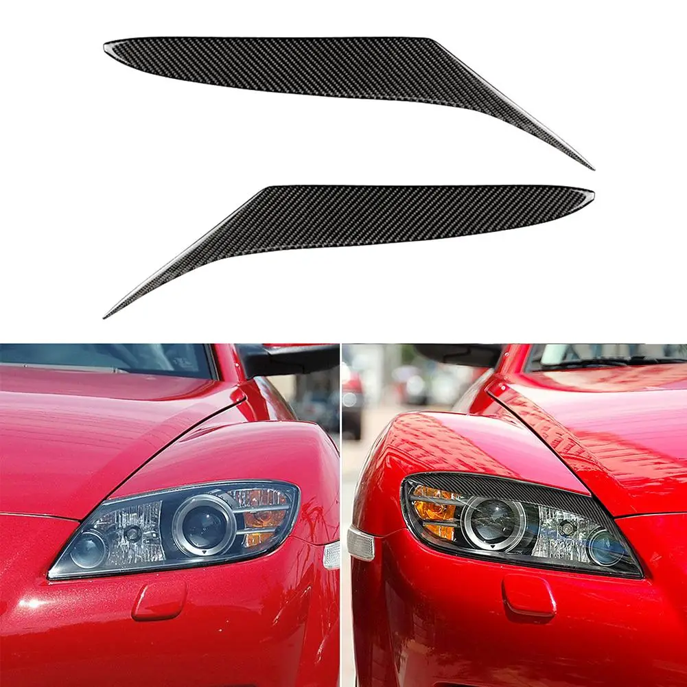 1 Pair Lamp Eyebrow Carbon Fiber Headlight Eyebrows Eyelids Cover Trim Durable and Practical Personality for Mazda RX-8 04-08
1 Pair Lamp Eyebrow Carbon Fiber Headlight Eyebrows Eyelids Cover Trim Durable and Practical Personality for Mazda RX-8 04-08