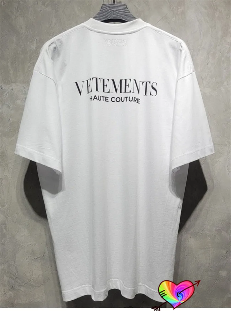 

Haute Couture Logo Vetements Tee 2022SS Men Women 1:1 High Quality White Vetements T-shirt Oversize Tops VTM Short Sleeve