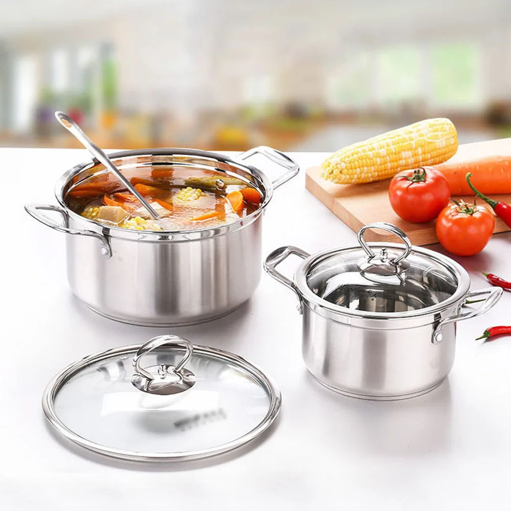 Large-Capacity 304 Stainless Steel Double-Handle Soup Pot With Glass Lid , Thickened Bottom Anti-Scald Household Pot
Large-Capacity 304 Stainless Steel Double-Handle Soup Pot With Glass Lid , Thickened Bottom Anti-Scald Household Pot