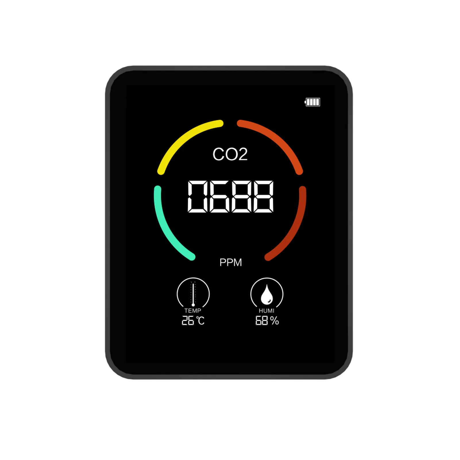 Updated 3 In 1 Air Quality Monitor Indoor CO2 Monitor With Temp & Humidity Sensor Temperature Humidity Tester For Greenhouse
Updated 3 In 1 Air Quality Monitor Indoor CO2 Monitor With Temp & Humidity Sensor Temperature Humidity Tester For Greenhouse