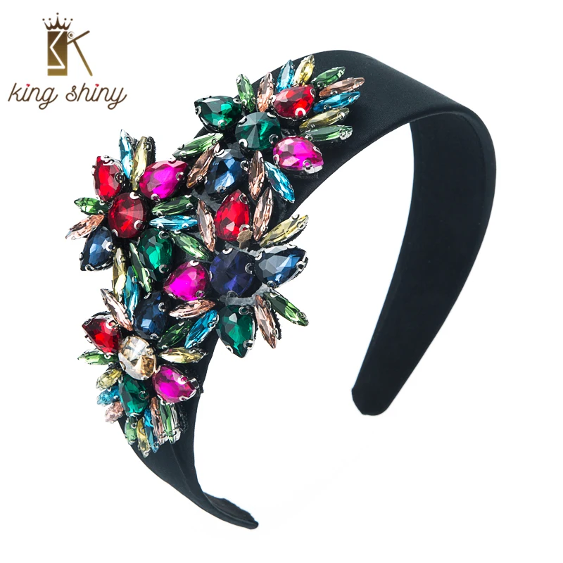 King Shiny Vintage Baroque Colorful Crystal Headband Trendy Geometric Gemstone Wide-brimmed Hairband Girls Party Headpiece Bezel
King Shiny Vintage Baroque Colorful Crystal Headband Trendy Geometric Gemstone Wide-brimmed Hairband Girls Party Headpiece Bezel