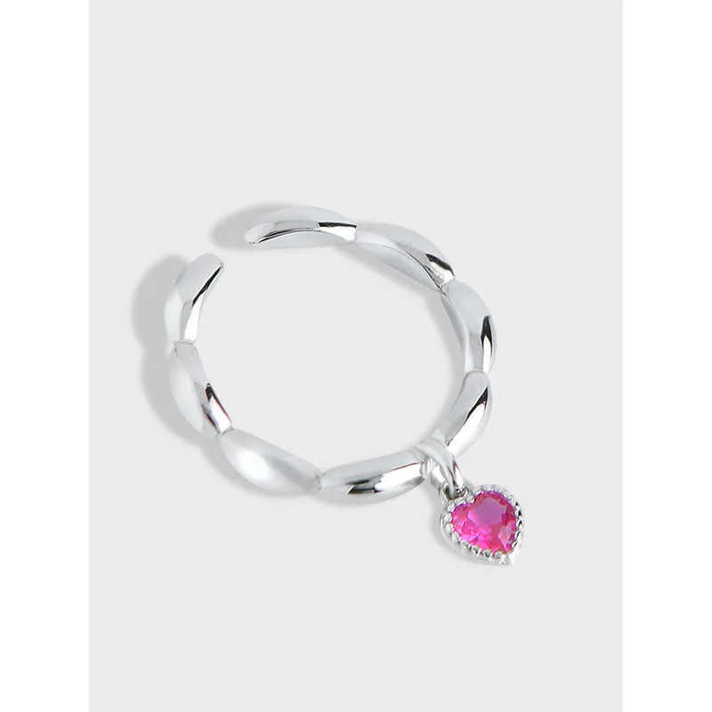 Fashion 925 Sterling Silver Pink Crystal Heart Rings For Women Fine Jewelry, Simple Woman Charms Ring Silver Accessories
Fashion 925 Sterling Silver Pink Crystal Heart Rings For Women Fine Jewelry, Simple Woman Charms Ring Silver Accessories