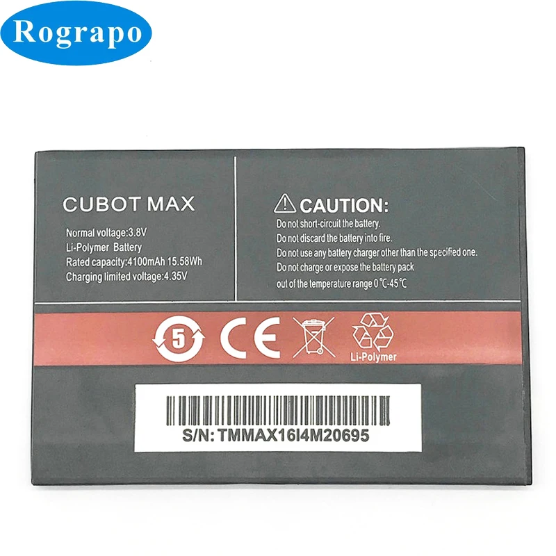 Новая полная 3,8 V 4100mAh CUBOT MAX оригинальная запасная батарея Bateria Batterie для аккумуляторов CUBOT MAX для мобильных телефонов
Новая полная 3,8 V 4100mAh CUBOT MAX оригинальная запасная батарея Bateria Batterie для аккумуляторов CUBOT MAX для мобильных телефонов