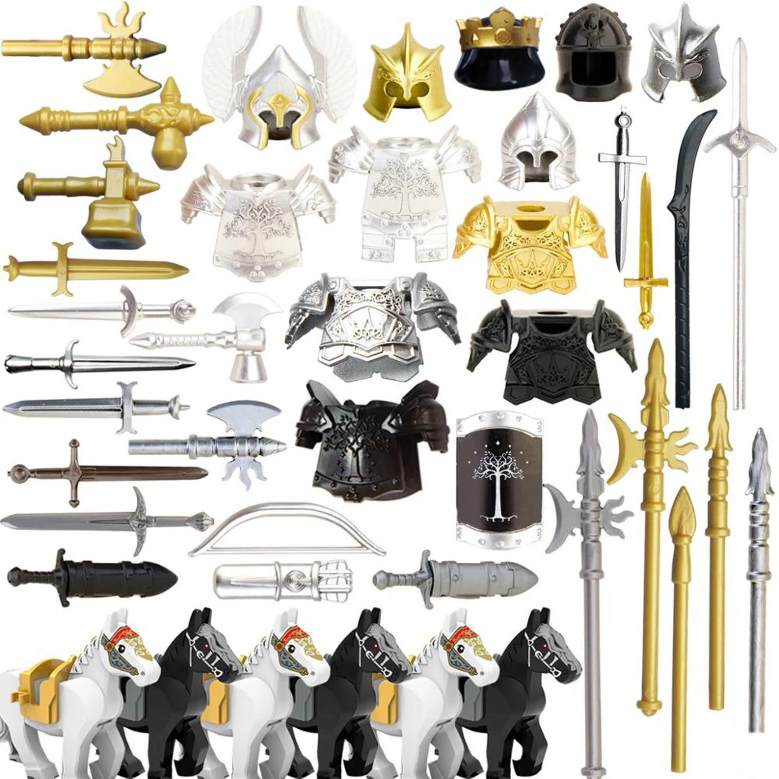 49Pcs Ancient Greek Ancient Roman Medieval Building Block Figure Weapon Toys Gun Parts Bricks Armor Kit
49Pcs Ancient Greek Ancient Roman Medieval Building Block Figure Weapon Toys Gun Parts Bricks Armor Kit