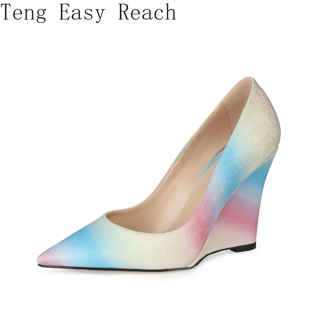 Spring New Pumps Fashion Colorful Thin Heels High Quality Female Pointed Toe Pumps Mature Hot Classic Wedges High Heels Shoes 45
Spring New Pumps Fashion Colorful Thin Heels High Quality Female Pointed Toe Pumps Mature Hot Classic Wedges High Heels Shoes 45
