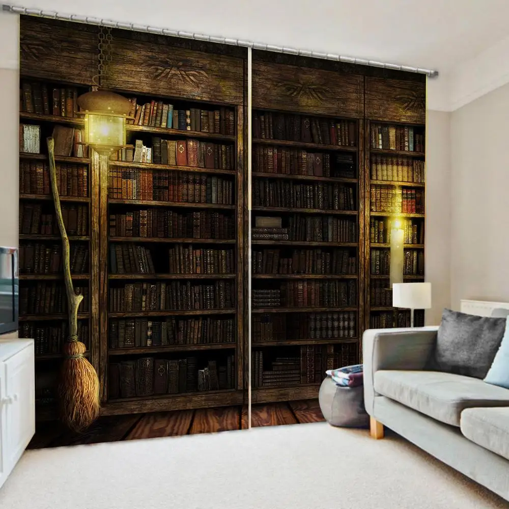 Photo brown bookself curtains 3D Window Curtains For Living Room Bedroom Customized size 3d curtains
Photo brown bookself curtains 3D Window Curtains For Living Room Bedroom Customized size 3d curtains