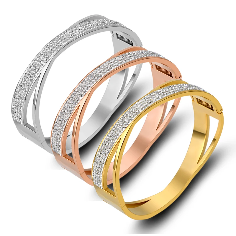 Summer Charm Jewelry Full CZ Crystals Hollow X Cross Bracelet & Bangles For Women Punk Wide Cuff Bracelet Jewelry Wholesale
Summer Charm Jewelry Full CZ Crystals Hollow X Cross Bracelet & Bangles For Women Punk Wide Cuff Bracelet Jewelry Wholesale