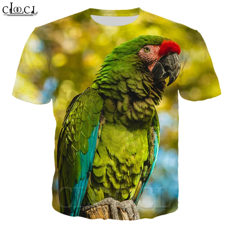 CLOOCL Популярные Животные попугай 3D принт модные мужские и женские футболки Harajuku
