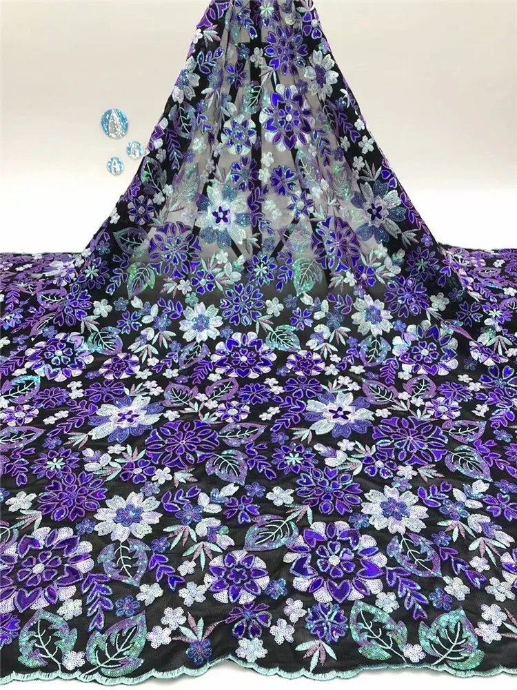 High Quality Sequin Velvet Lace Fabric Nigerian Lace Fabric royal blue Embroidered Tulle African Velvet Lace Fabric FDF1113
High Quality Sequin Velvet Lace Fabric Nigerian Lace Fabric royal blue Embroidered Tulle African Velvet Lace Fabric FDF1113