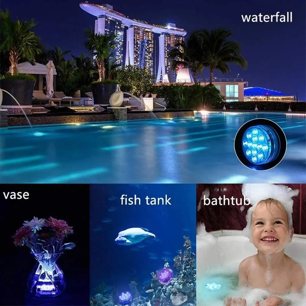 13LED 16 Colors Underwater Pool Lights with Remote Bathtub Light with Suction Cup Hot Tub Light for Pond Fountain Aquariums
13LED 16 Colors Underwater Pool Lights with Remote Bathtub Light with Suction Cup Hot Tub Light for Pond Fountain Aquariums