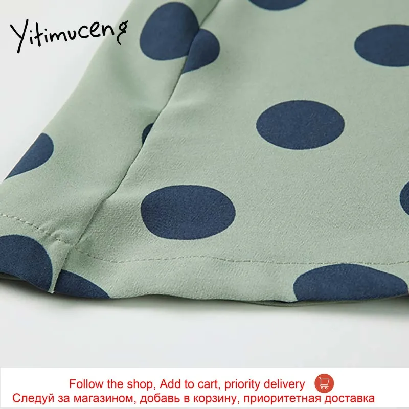 Yitimuceng Dresses Women Summer Vintage Polka Dot Midi Button Up High Waist Short Sleeve Green 2021 Korean Fashion New Dress
Yitimuceng Dresses Women Summer Vintage Polka Dot Midi Button Up High Waist Short Sleeve Green 2021 Korean Fashion New Dress