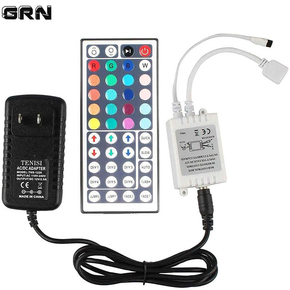 24 44 Keys IR Remote Controller Wireless with DC 12V 2A EU/US/UK/AU Power Adapter for 2835 3528 5050 RGB LED Strip Lights
24 44 Keys IR Remote Controller Wireless with DC 12V 2A EU/US/UK/AU Power Adapter for 2835 3528 5050 RGB LED Strip Lights