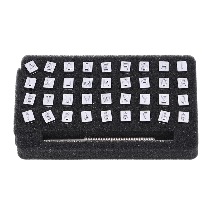 36 Pcs/Set 6.5mm English Letter Alphabet Numbers Stamping Punch Set Metal Leather Tool Leather Craft Alphabet Stamps Tools
36 Pcs/Set 6.5mm English Letter Alphabet Numbers Stamping Punch Set Metal Leather Tool Leather Craft Alphabet Stamps Tools