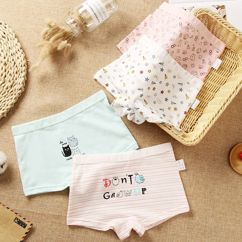 4 Pcs/lot Girl Underwear Kids Cartoon Print Children Underpants Cotton Teenage Girls Boxers Lovely Animals Shorts Panties 4-12T
4 Pcs/lot Girl Underwear Kids Cartoon Print Children Underpants Cotton Teenage Girls Boxers Lovely Animals Shorts Panties 4-12T