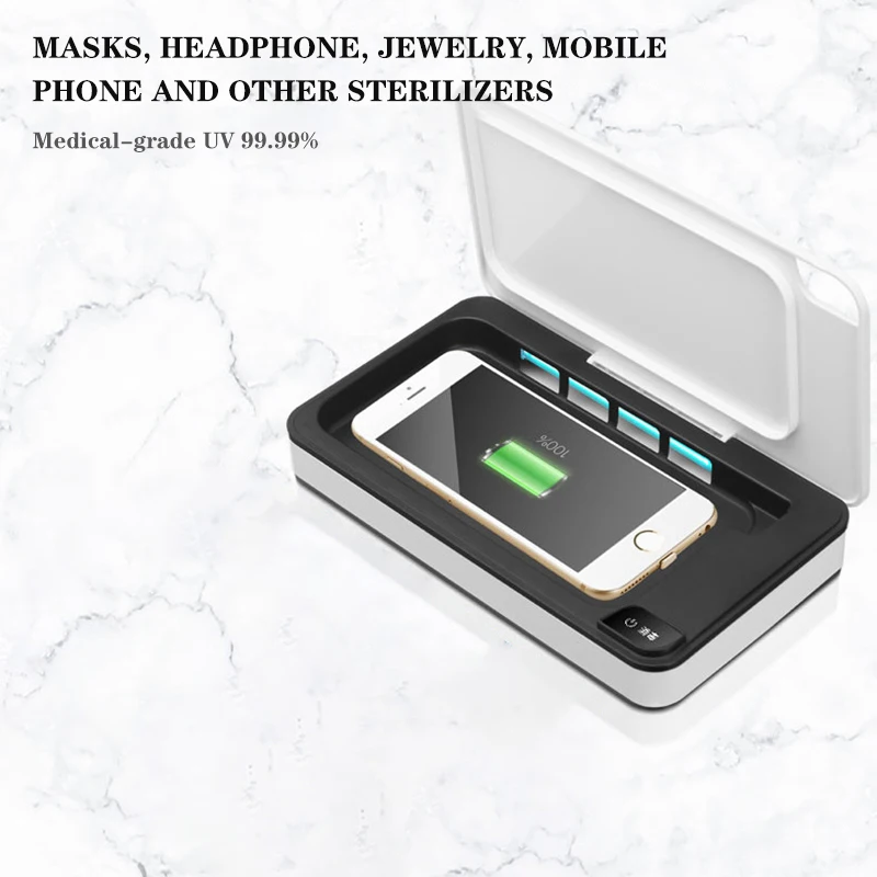 HOT 4 In1 Phone Charger UV Smartphone Sterilizer Masks UV Light Disinfector For 99.9% Cleaner Aromatherapy For Phones Toothbrush
HOT 4 In1 Phone Charger UV Smartphone Sterilizer Masks UV Light Disinfector For 99.9% Cleaner Aromatherapy For Phones Toothbrush