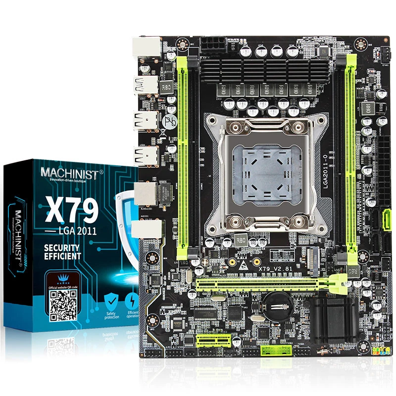 Комплект материнской платы X79 lga 2011 с ЦП Intel Xeon E5 2690 4*8 ГБ (32 Гб) 1600 МГц DDR3 память ecc reg