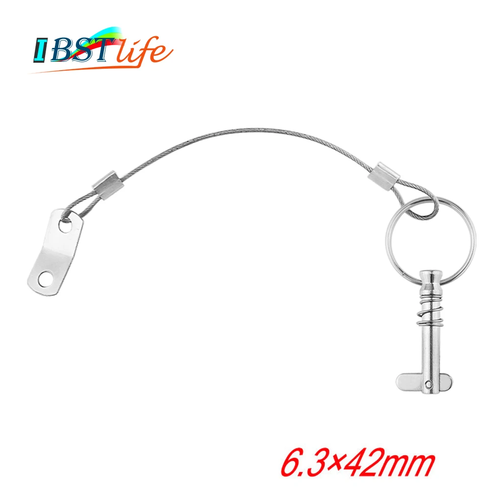 6.3mm 1/4 inch Quick Release Pin with Lanyard for Boat Bimini Top Deck Hinge Marine hardware Stainless Steel 316 Boat
6.3mm 1/4 inch Quick Release Pin with Lanyard for Boat Bimini Top Deck Hinge Marine hardware Stainless Steel 316 Boat