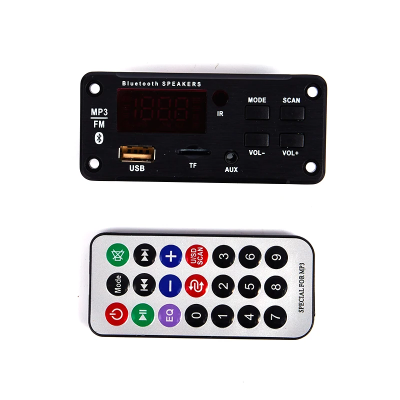 USB AUX-рекордер, mp3-плеер, декодер, плата громкой связи 5 В, 12 В, Bluetooth 5,0, автомобильный FM-радиомодуль с поддержкой FM, TF
USB AUX-рекордер, mp3-плеер, декодер, плата громкой связи 5 В, 12 В, Bluetooth 5,0, автомобильный FM-радиомодуль с поддержкой FM, TF