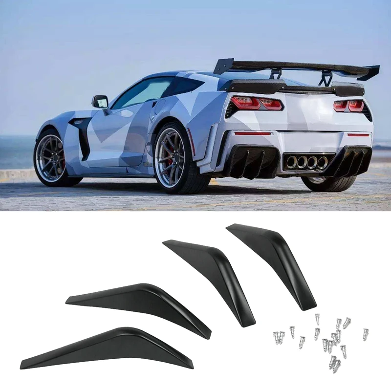 For 14-19 Chevrolet Corvette C7 Black Rear Bumper Air Diffuser Fin Spoiler Kit 4pcs
For 14-19 Chevrolet Corvette C7 Black Rear Bumper Air Diffuser Fin Spoiler Kit 4pcs