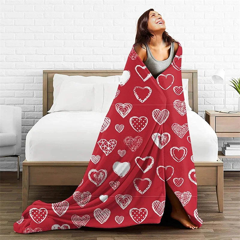 Valentines Day Seamless Pattern Navajo Cubre Camara Green Throw Blanket 3D Print On Demand Sherpa Super Comfortable For Sofa