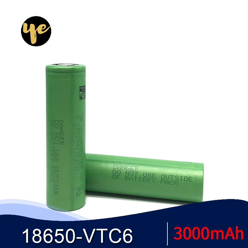 100% оригинал для SONY US18650 VTC6 3000 мАч 30A литий-ионная аккумуляторная батарея