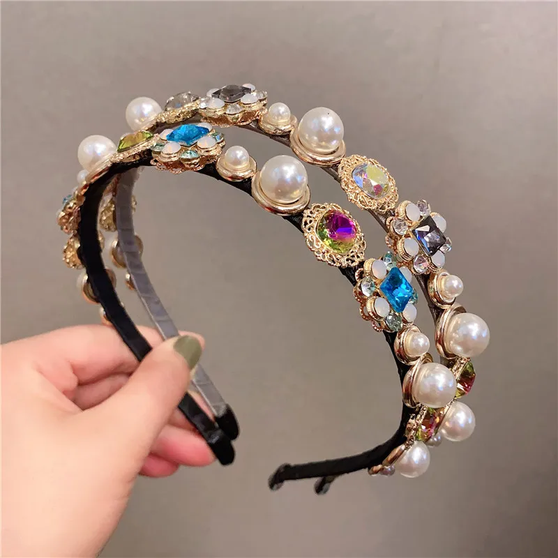 Rhinestone Crystal Baroque Hairbands For Women Hair Accessories Korea Headband for Girls Crown Flower Headbands Head Wrap
Rhinestone Crystal Baroque Hairbands For Women Hair Accessories Korea Headband for Girls Crown Flower Headbands Head Wrap