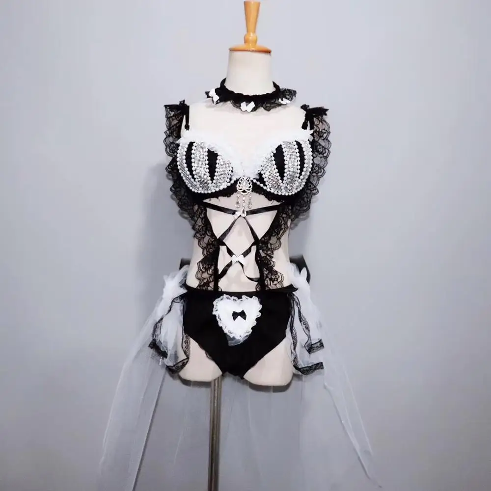Women Sexy Rhinestones Bikini Nightclub Clothing Crystals Bra 5 Piece Sets Bar Party Female DJ Singer Stage Costume Dance Wears
Women Sexy Rhinestones Bikini Nightclub Clothing Crystals Bra 5 Piece Sets Bar Party Female DJ Singer Stage Costume Dance Wears