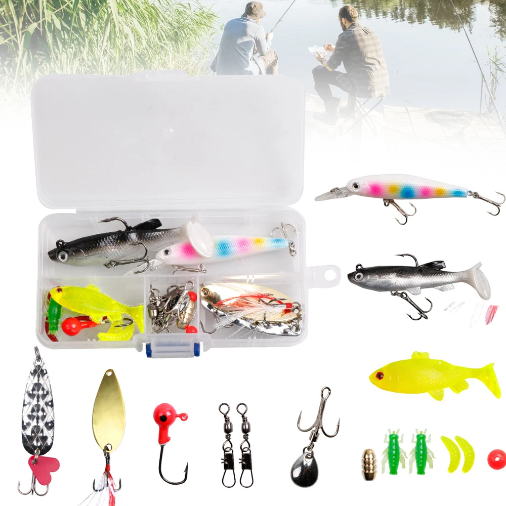 Набор рыболовных приманок, искусственная наживка, набор рыболовных приманок для морской и пресной воды
Набор рыболовных приманок, искусственная наживка, набор рыболовных приманок для морской и пресной воды