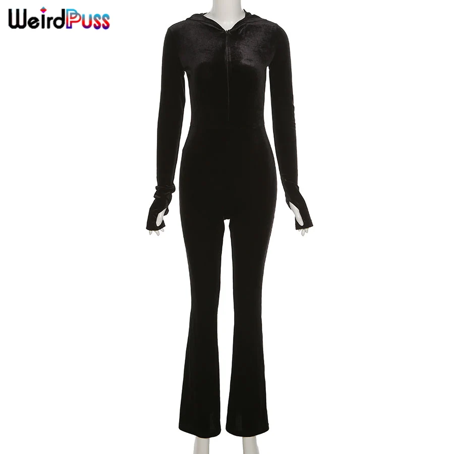 Weird Puss Velvet Zipper Hoodie Women Jumpsuits Long Sleeve Fitness Autumn Trend Skinny Stretchy Activewear Hot Street Outfits
Weird Puss Velvet Zipper Hoodie Women Jumpsuits Long Sleeve Fitness Autumn Trend Skinny Stretchy Activewear Hot Street Outfits