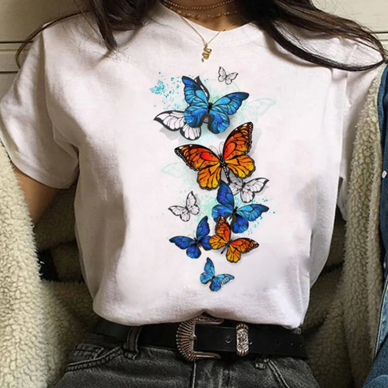 Harajuku Women T Shirt Red and Black Butterfly Print Tshirt Heart T Shirt Female Short Sleeve Tops Tee Fashion Women T-shirts
Harajuku Women T Shirt Red and Black Butterfly Print Tshirt Heart T Shirt Female Short Sleeve Tops Tee Fashion Women T-shirts
