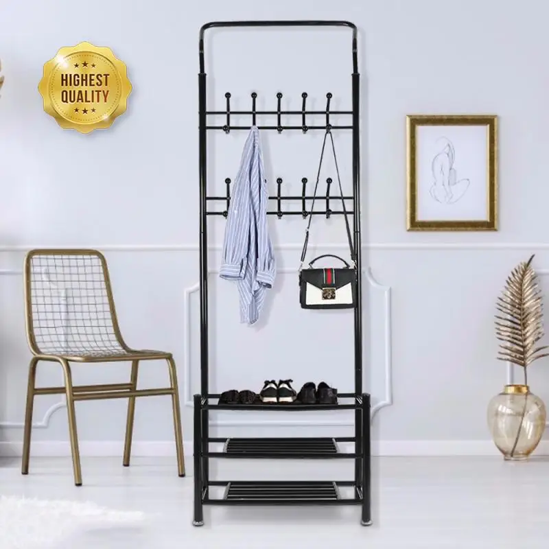 Black Shoe Rack 185x66x30cm Standing Hanging Coat Shoes Wall Shelves Home Bedroom Clothes Rack Metal Shoe Hat Rack Storage Shelf
Black Shoe Rack 185x66x30cm Standing Hanging Coat Shoes Wall Shelves Home Bedroom Clothes Rack Metal Shoe Hat Rack Storage Shelf