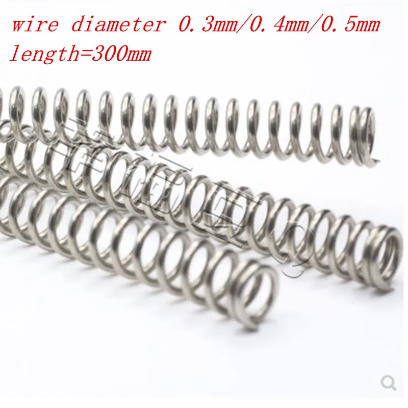 2-5pcs 0.3/0.4/ 0.5/ 0.6/0.7/ 0.8/1.0mm 304 Stainless Steel Long Spring Y-type Compression Spring Outer Dia 3-12mm Length 300mm
2-5pcs 0.3/0.4/ 0.5/ 0.6/0.7/ 0.8/1.0mm 304 Stainless Steel Long Spring Y-type Compression Spring Outer Dia 3-12mm Length 300mm