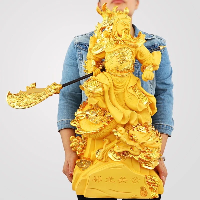 Feng Shui Guangong Ornaments Statue Of God Of Wealth Home Decoration Accessories Buddhism Gold Plated Worship God Articles
Feng Shui Guangong Ornaments Statue Of God Of Wealth Home Decoration Accessories Buddhism Gold Plated Worship God Articles