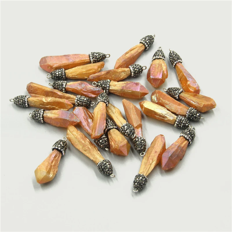 Wholesale Natural Healing Gem Stone Crystal Gradient Champagne Orange Copper Rhinestones Jewelry Women Necklace Pendant DIY
Wholesale Natural Healing Gem Stone Crystal Gradient Champagne Orange Copper Rhinestones Jewelry Women Necklace Pendant DIY