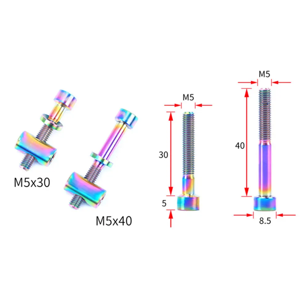 2pcs M5x30/40mm Seat Post Bolts Titanium Alloy Thomson Seatpost Fixing Bolt Ti Bicycle Screws Bike Parts Black Gold Sliver
2pcs M5x30/40mm Seat Post Bolts Titanium Alloy Thomson Seatpost Fixing Bolt Ti Bicycle Screws Bike Parts Black Gold Sliver