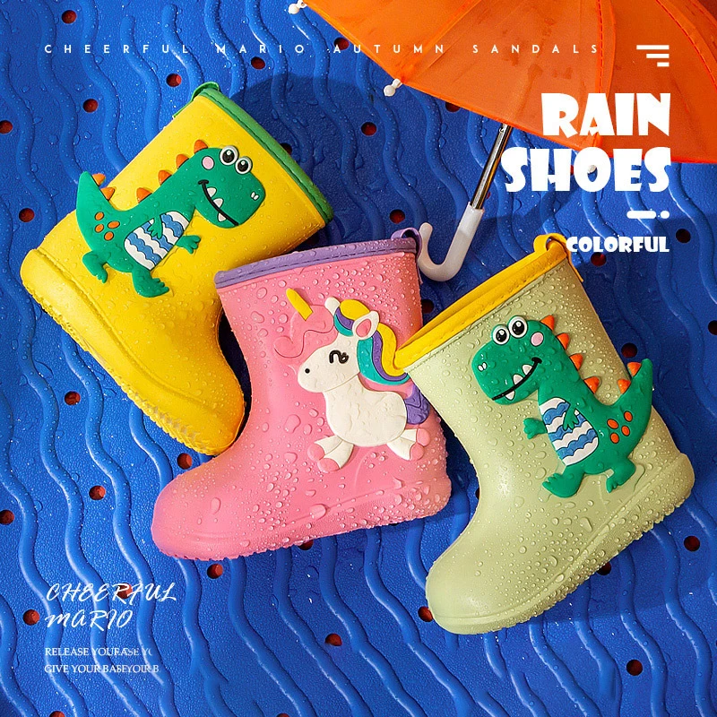 Baby Shoes Cartoon Dinosaur Unicorn Rubber Rain Boots For Children Non-slip Waterproof School Student Plus Velvet Outdoor Shoe
Baby Shoes Cartoon Dinosaur Unicorn Rubber Rain Boots For Children Non-slip Waterproof School Student Plus Velvet Outdoor Shoe