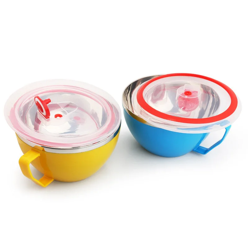 600ml Noodle Bowl with Lid Handle Stainless Steel Plastic Leak-Proof Food Container Rice Soup Bowls Kitchen Gadget
600ml Noodle Bowl with Lid Handle Stainless Steel Plastic Leak-Proof Food Container Rice Soup Bowls Kitchen Gadget