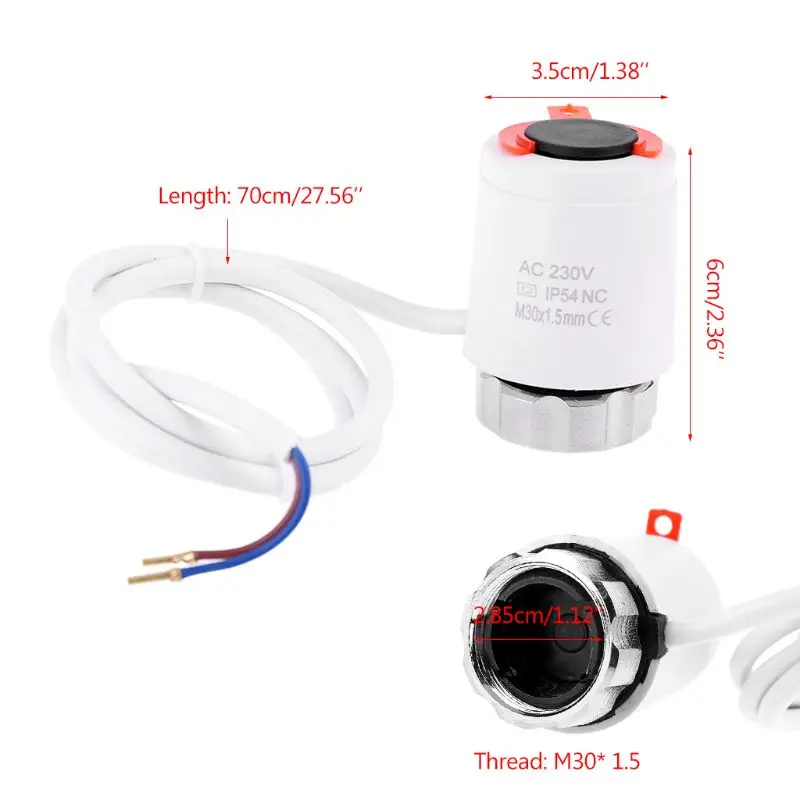 2021 NEW 230V Electric Thermal Actuator Radiator for Manifold Underfloor Heating NC Valve
2021 NEW 230V Electric Thermal Actuator Radiator for Manifold Underfloor Heating NC Valve