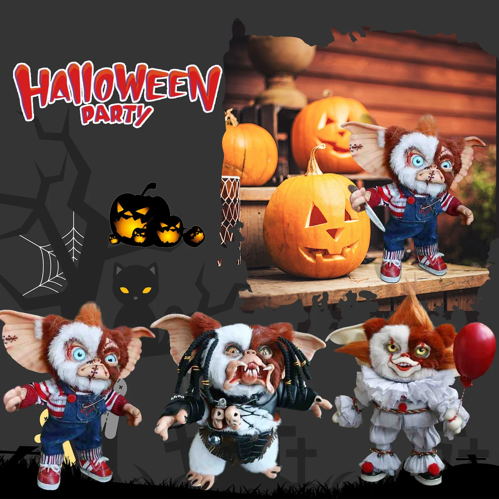 Horror Handmade Dolls Halloween Desktop Ornaments Kawaii Horror Thriller Movie Dolls Home Decor Plush Stuffed Toys Crafts Gifts
Horror Handmade Dolls Halloween Desktop Ornaments Kawaii Horror Thriller Movie Dolls Home Decor Plush Stuffed Toys Crafts Gifts