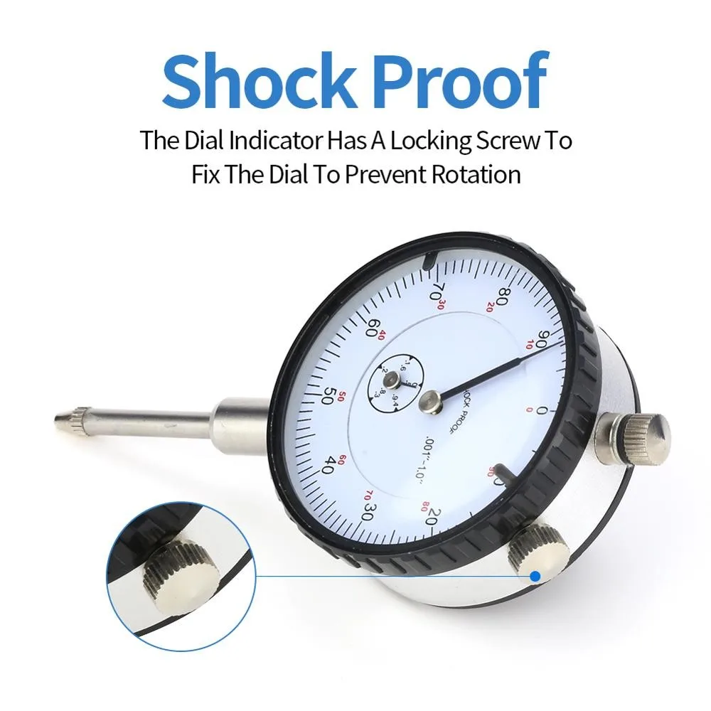 Precision 0.01mm Dial Indicator Gauge 0-10mm Meter Precise 0.01mm Resolution Indicator Gauge Mesure Instrument Tool Dial Gauge
Precision 0.01mm Dial Indicator Gauge 0-10mm Meter Precise 0.01mm Resolution Indicator Gauge Mesure Instrument Tool Dial Gauge