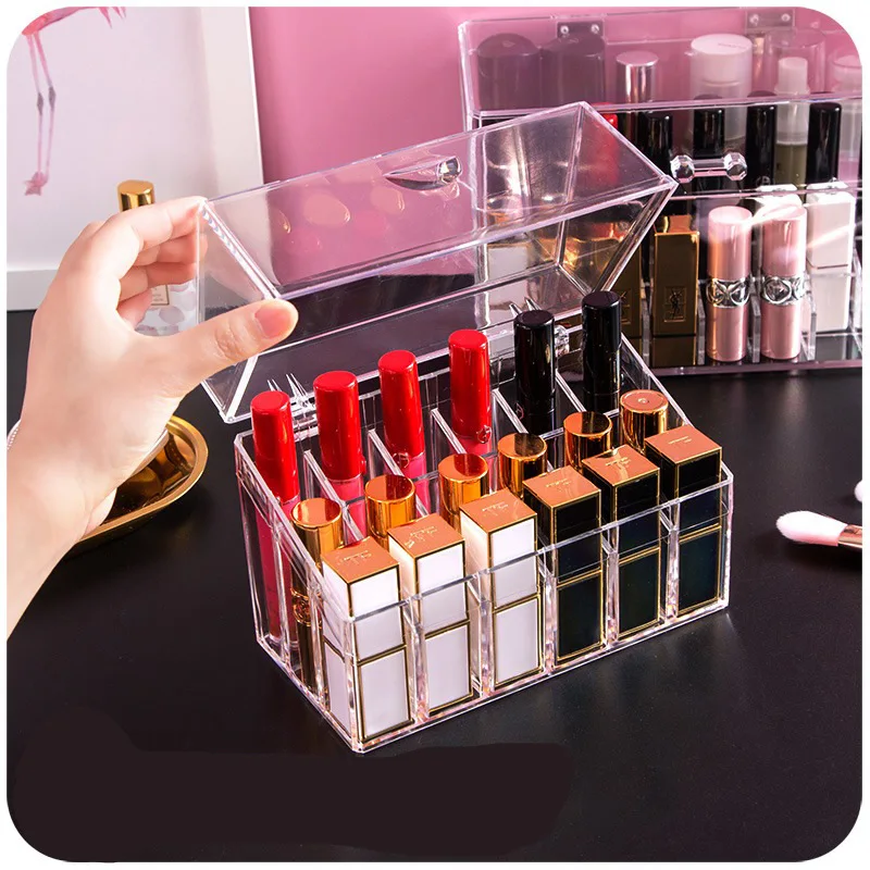 18 grids nail polish Lip Gloss Holder Lipstick Box Display Stand Sundry Storage Box Cosmetic Makeup Organizer Holder With Lid
18 grids nail polish Lip Gloss Holder Lipstick Box Display Stand Sundry Storage Box Cosmetic Makeup Organizer Holder With Lid