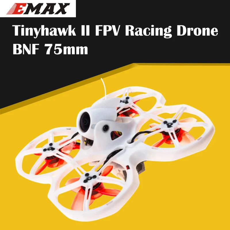 

EMAX Tinyhawk II BNF FPV Racing Drone BNF Compatible with FrSky D8 F4 FC 5A ESC 0802 Motor Runcam Nano 2 Camera 200mW VTX