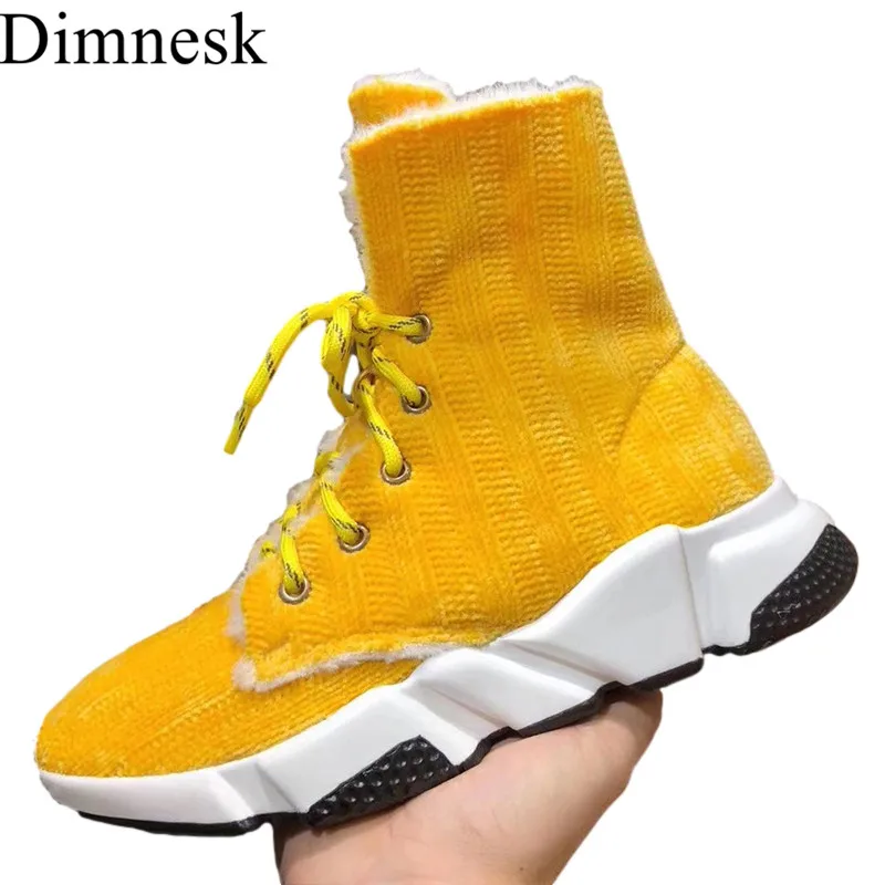 Candy Color Thick Sole Knitting Snow Boots Women Round Toe Plush Lining Lace Up Leisure Ankle Botas Unisex Warm Winter Shoes
Candy Color Thick Sole Knitting Snow Boots Women Round Toe Plush Lining Lace Up Leisure Ankle Botas Unisex Warm Winter Shoes