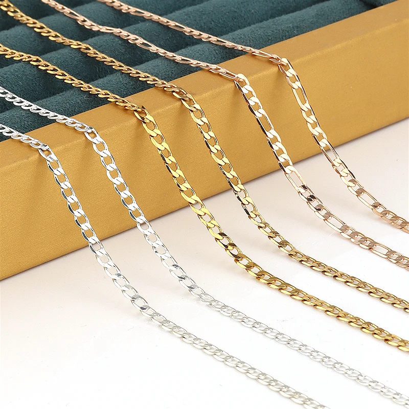 SAUVOO 5Pcs Metal Figaro Chain Necklace Gold Silver 3mm Figaro Link Chain Men and Women Jewelry Collar Chains
SAUVOO 5Pcs Metal Figaro Chain Necklace Gold Silver 3mm Figaro Link Chain Men and Women Jewelry Collar Chains
