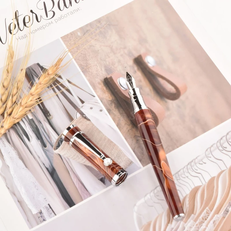 Fuliwen 2037 Marble Celluloid Ice Flower Pattern Fountain Pen F/EF Nib 0.38mm Professional Stationery Supplies Writing Tool Gift
Fuliwen 2037 Marble Celluloid Ice Flower Pattern Fountain Pen F/EF Nib 0.38mm Professional Stationery Supplies Writing Tool Gift