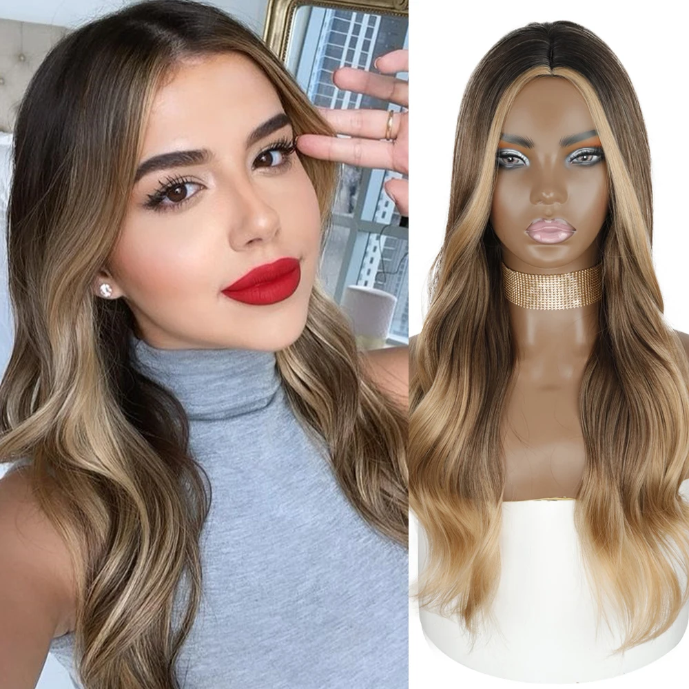 AZQUEEN Synthetic Ombre Brown Blonde Women's wigs Long Wavy Middle Part Wig Cosplay Lolita Party Wig for Women Afro American Wig
AZQUEEN Synthetic Ombre Brown Blonde Women's wigs Long Wavy Middle Part Wig Cosplay Lolita Party Wig for Women Afro American Wig