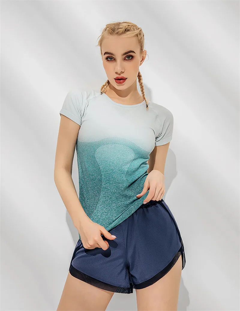 Women Quick Dry Sports Yoga Shirt Short Sleeve Breathable Exercises Yoga Tops Gym Running Fitness T-Shirts Sportswear 2020 New
Women Quick Dry Sports Yoga Shirt Short Sleeve Breathable Exercises Yoga Tops Gym Running Fitness T-Shirts Sportswear 2020 New